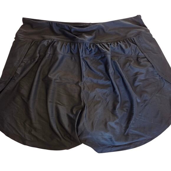 Coolibar Ripple Swim Shorts with Brief Size Small in Black NWOT - Picture 4 of 11